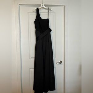 Black one shoulder prom dress